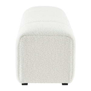 New Pacific Direct Cassy Faux Shearling Bench Shearling Beige 48.5 x 18 x 19