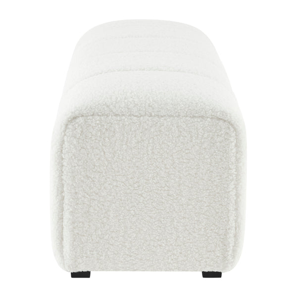 New Pacific Direct Cassy Faux Shearling Bench Shearling Beige 48.5 x 18 x 19