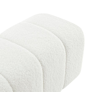 New Pacific Direct Cassy Faux Shearling Bench Shearling Beige 48.5 x 18 x 19