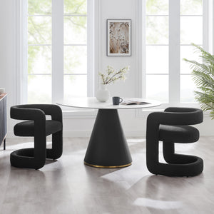 New Pacific Direct Althea Fabric Dining Side Chair Palladian Charcoal 24.5 x 21.5 x 27.5