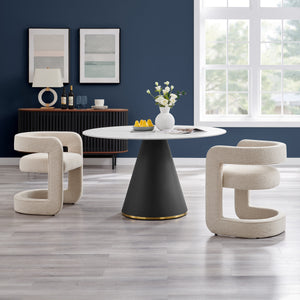 New Pacific Direct Althea Fabric Dining Side Chair Palladian Beige 24.5 x 21.5 x 27.5