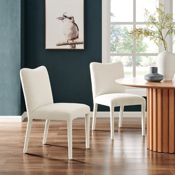 Alder Velvet Dining Side Chair - Set of 2 Zen Cream, Beige 1250063-643 New Pacific Direct