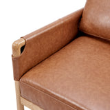 Barclay PU Accent Arm Chair Vintage Cider, Brown 1250065-VCD New Pacific Direct