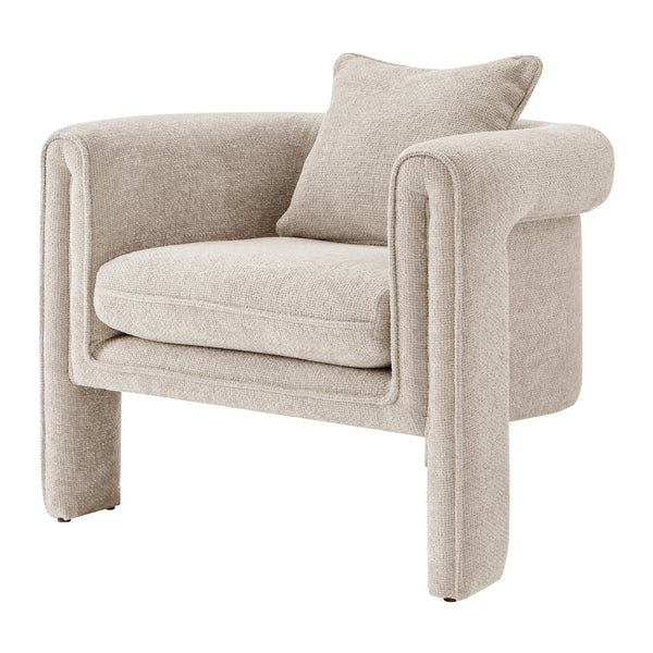 Heidi Fabric Accent Arm Chair Grenada Cream, Beige 1250066-632 New Pacific Direct