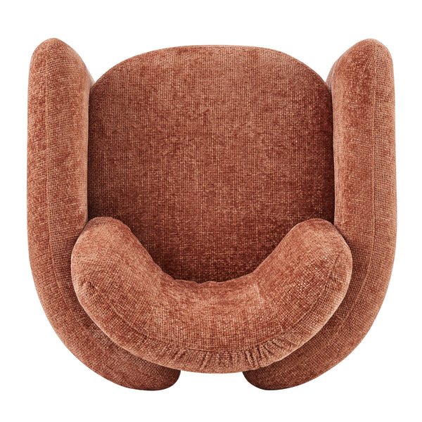 Deryll Fabric Accent Arm Chair Grenada Terracotta, Orange 1250068-634 New Pacific Direct