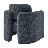 Deryll Fabric Accent Arm Chair Grenada Charcoal, Black 1250068-635 New Pacific Direct