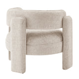 Rebecca Fabric Accent Arm Chair Grenada Cream, Beige 1250073-632 New Pacific Direct