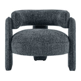 Rebecca Fabric Accent Arm Chair Grenada Charcoal, Black 1250073-635 New Pacific Direct