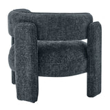 Rebecca Fabric Accent Arm Chair Grenada Charcoal, Black 1250073-635 New Pacific Direct