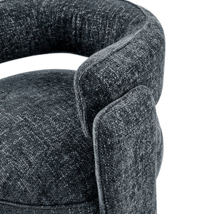 Rebecca Fabric Accent Arm Chair Grenada Charcoal, Black 1250073-635 New Pacific Direct