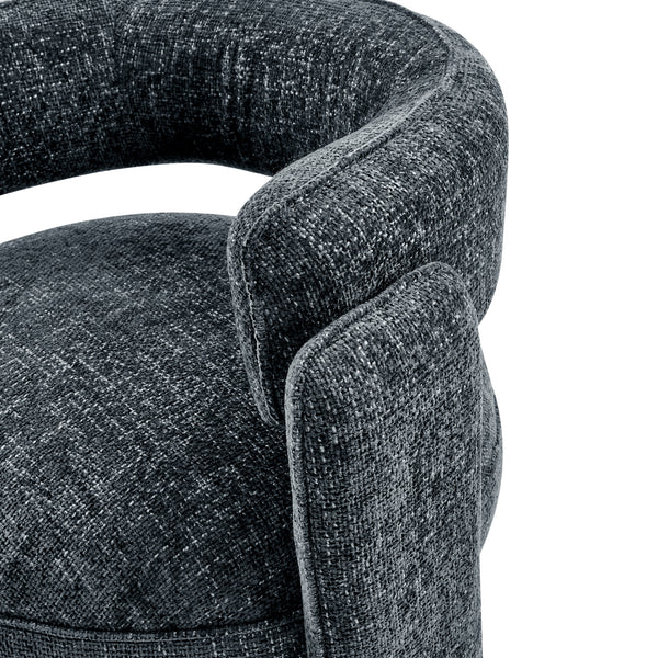 Rebecca Fabric Accent Arm Chair Grenada Charcoal, Black 1250073-635 New Pacific Direct