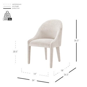 New Pacific Direct Stacy Fabric Dining Side Chair, Seville Beige Seville Beige, Beige 100% Polyester, Plywood 1250074-624-npd