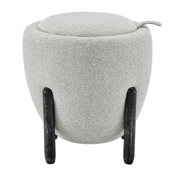 New Pacific Direct Murphy Fabric Storage Ottoman, Horizon Gray Horizon Gray, Gray 100% Polyester, Plywood 1250075-645-npd