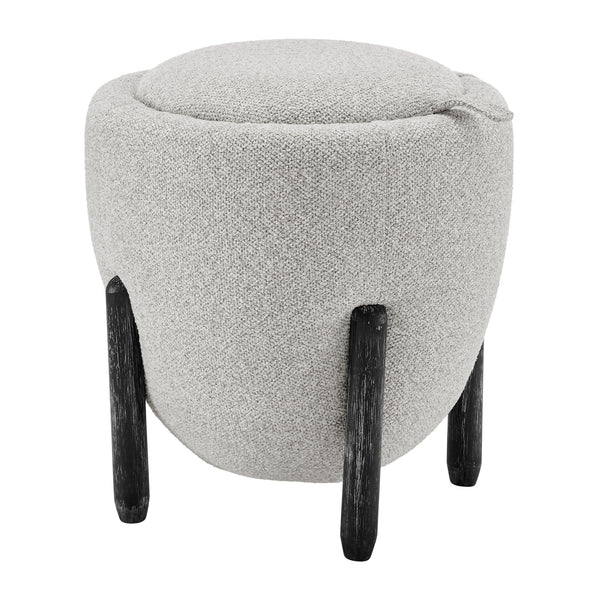 New Pacific Direct Murphy Fabric Storage Ottoman, Horizon Gray Horizon Gray, Gray 100% Polyester, Plywood 1250075-645-npd