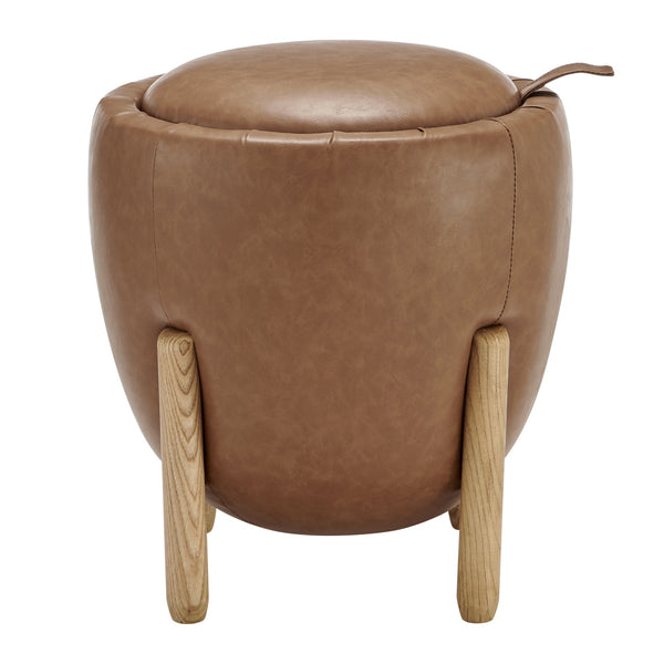 New Pacific Direct Murphy Pu Storage Ottoman, Vintage Cider Vintage Cider, Brown , Plywood 1250076-vcd-npd