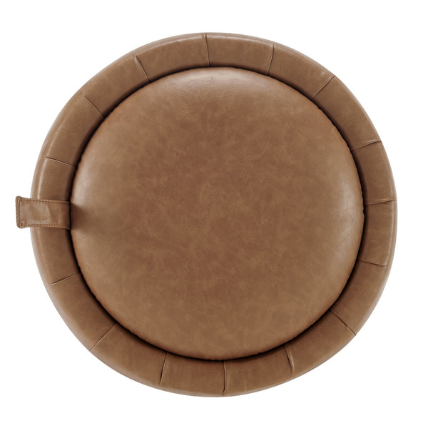 New Pacific Direct Murphy Pu Storage Ottoman, Vintage Cider Vintage Cider, Brown , Plywood 1250076-vcd-npd