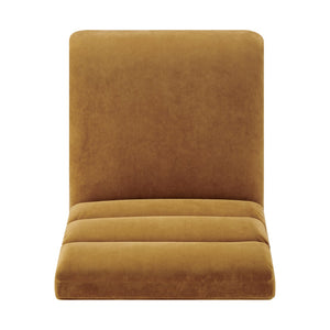 New Pacific Direct Josie Luxe Velvet Dining Side Chair Set - Stylish Vertical Channel Backrest & Plush Comfort Dainty Caramel 100% Polyester 1250078-619-npd