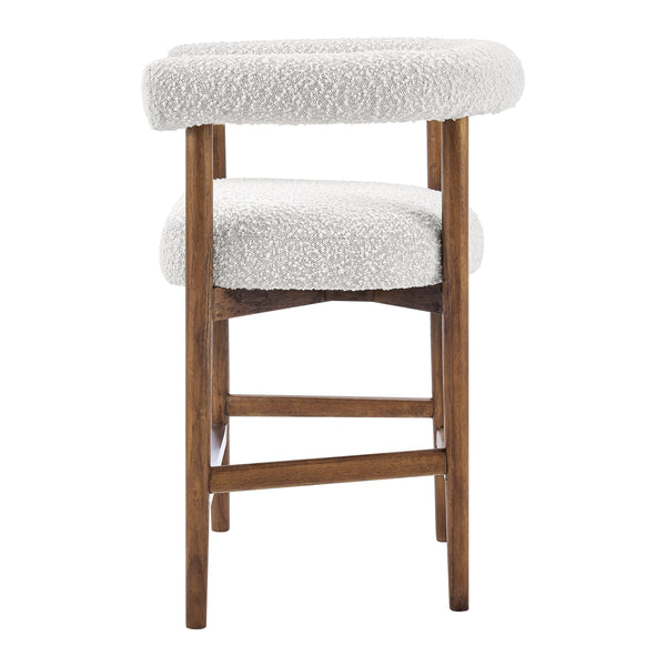 New Pacific Direct Keanu Counter Stool – Chic Boucle Design With Black Legs, Mid-century Modern Style For Your Home Stanton Beige 100% Polyester 1250079-721-npd