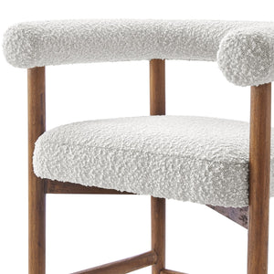 New Pacific Direct Keanu Counter Stool – Chic Boucle Design With Black Legs, Mid-century Modern Style For Your Home Stanton Beige 100% Polyester 1250079-721-npd