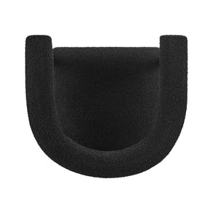 New Pacific Direct Keanu Counter Stool – Chic Boucle Design With Black Legs, Mid-century Modern Style For Your Home Stanton Black 100% Polyester 1250079-722-npd