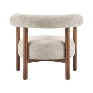 New Pacific Direct Vincent Modern Chenille Accent Armchair With Barrel Back Design And Cozy High-density Foam Cushion Grenada Cream 100% Polyester 1250080-632-npd