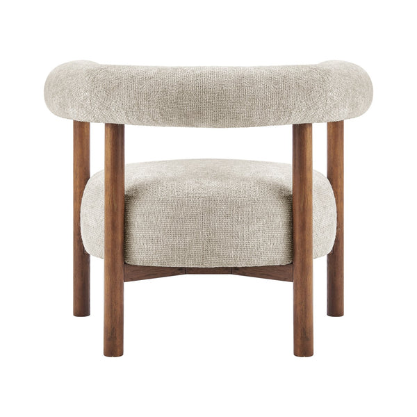 New Pacific Direct Vincent Modern Chenille Accent Armchair With Barrel Back Design And Cozy High-density Foam Cushion Grenada Cream 100% Polyester 1250080-632-npd