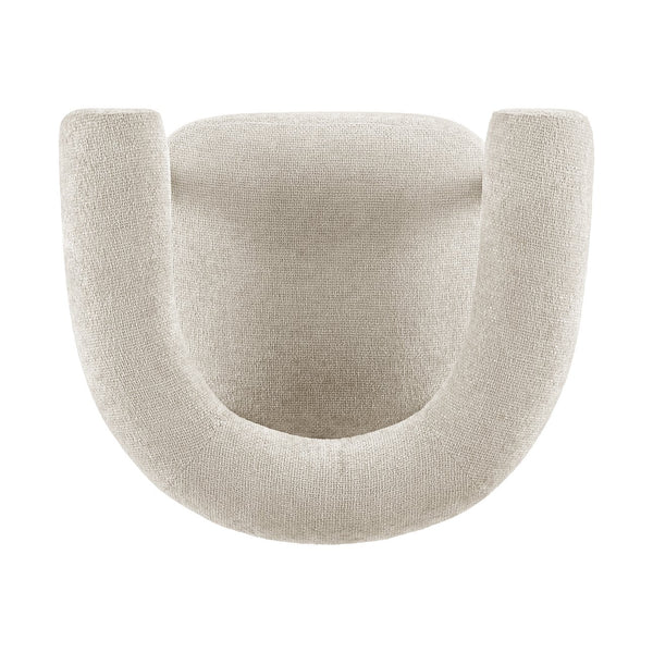 New Pacific Direct Vincent Modern Chenille Accent Armchair With Barrel Back Design And Cozy High-density Foam Cushion Grenada Cream 100% Polyester 1250080-632-npd