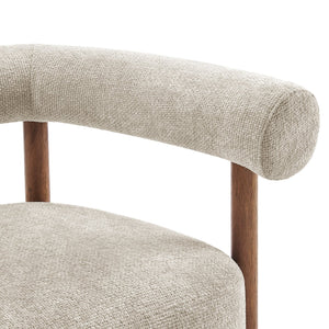 New Pacific Direct Vincent Modern Chenille Accent Armchair With Barrel Back Design And Cozy High-density Foam Cushion Grenada Cream 100% Polyester 1250080-632-npd