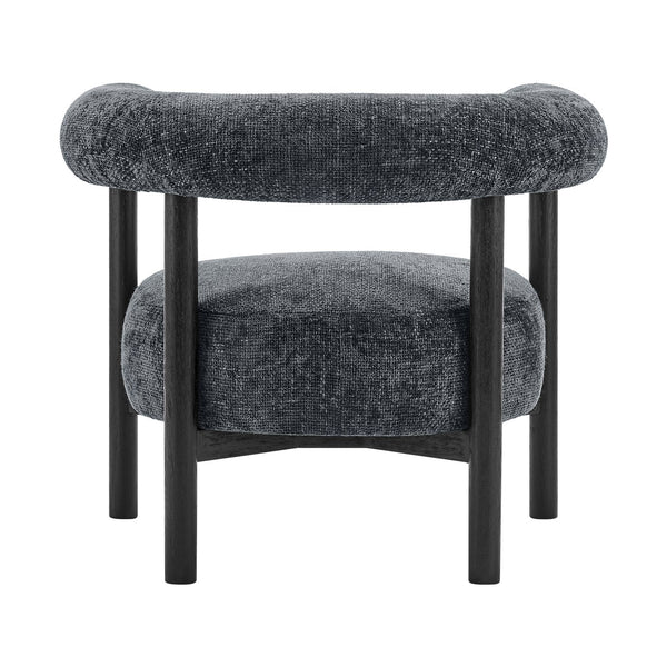 New Pacific Direct Vincent Modern Chenille Accent Armchair With Barrel Back Design And Cozy High-density Foam Cushion Grenada Charcoal 100% Polyester 1250080-635-npd
