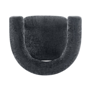 New Pacific Direct Vincent Modern Chenille Accent Armchair With Barrel Back Design And Cozy High-density Foam Cushion Grenada Charcoal 100% Polyester 1250080-635-npd