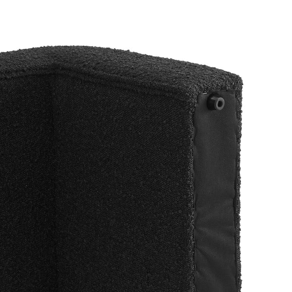 New Pacific Direct Vioreen Stylish Boucle Bench - 63" Wide, Fully Padded, Trendy Design For Bedrooms & Entryways Stanton Black 100% Polyester 1250083-722-npd