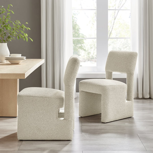 New Pacific Direct Willa Boucle Dining Side Chair Set Of 2 – Modern Geometric Design In Milford Beige For Ultimate Comfort Milford Beige 19% Polyester,81% Polypropylene 1250085-729-npd