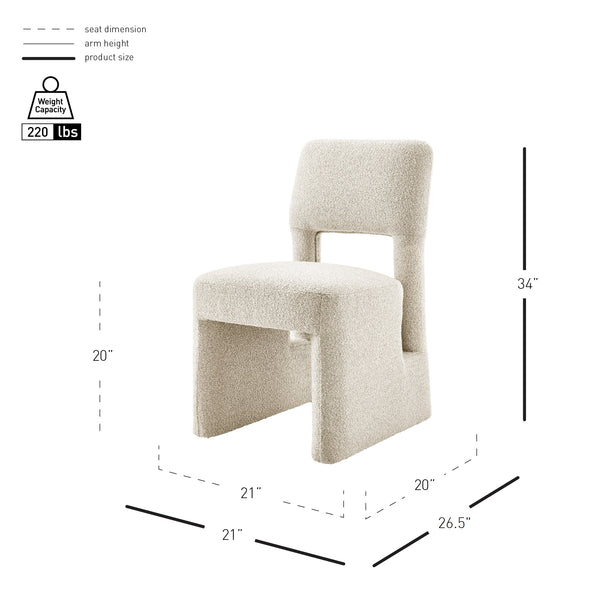 New Pacific Direct Willa Boucle Dining Side Chair Set Of 2 – Modern Geometric Design In Milford Beige For Ultimate Comfort Milford Beige 19% Polyester,81% Polypropylene 1250085-729-npd