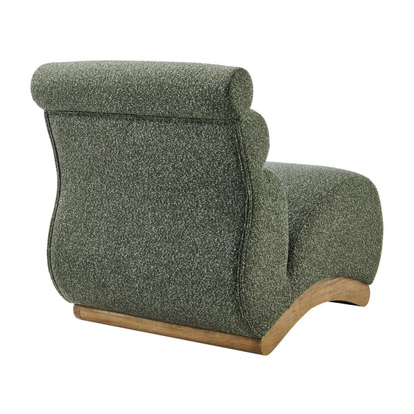 New Pacific Direct Lucius Wiggle Accent Chair In Textured Boucle Fabric For A Cozy Modern Living Room Experience Milford Green 19% Polyester,81% Polypropylene 1250086-730-npd