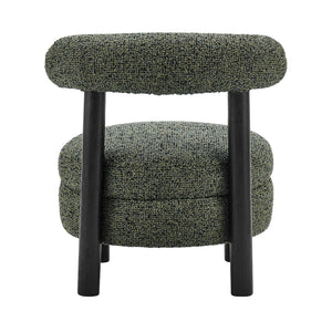 New Pacific Direct Esther Boucle Accent Chair - Contemporary Designer Favorite With Unique Rounded Shape And Comfort Speckled Green 100% Polyester 1250087-731-npd