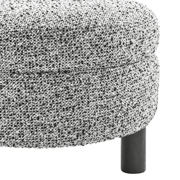 New Pacific Direct Esther Boucle Accent Chair - Contemporary Designer Favorite With Unique Rounded Shape And Comfort Speckled White 100% Polyester 1250087-732-npd