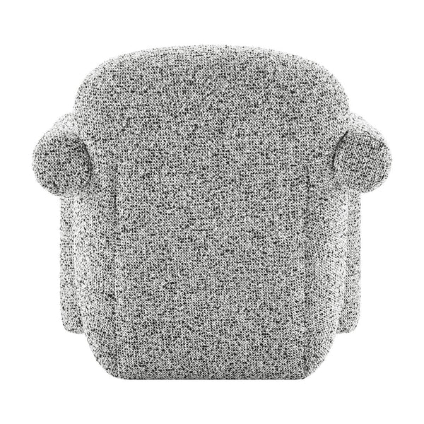 New Pacific Direct Maverick Modern Boucle Accent Arm Chair – Cozy White Seating With Unique Tubular Frame Design Speckled White 100% Polyester 1250088-732-npd