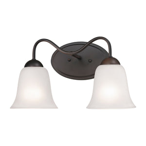 Thomas Lighting Conway Two Light Vanity Bar Oil Rubbed Metal Bathroom Wall Fixture Traditional Bronze 15 inches 1252BB/10