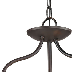 Thomas Lighting Conway Two Light Semi Flush Ceiling Fixture with Opaque Glass for Classic Interiors Bronze 1252CS/10