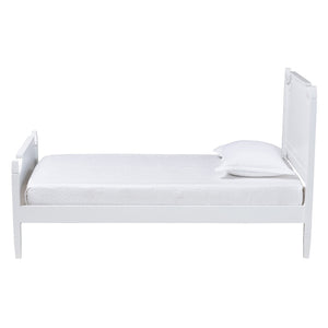 Baxton Studio Baxton Studio Mariana Twin Size Platform Bed - Classic White Wood Design with Storage & Comfort Mariana-White-Twin