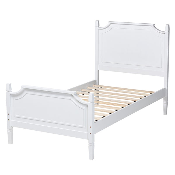 Baxton Studio Baxton Studio Mariana Twin Size Platform Bed - Classic White Wood Design with Storage & Comfort Mariana-White-Twin