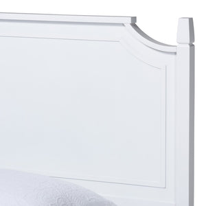 Baxton Studio Baxton Studio Mariana Classic White Wood Platform Bed with Elegant Design and Durable Support System Full Mariana-White-Full