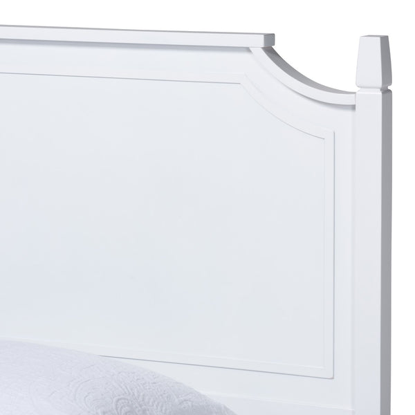 Baxton Studio Baxton Studio Mariana Classic White Wood Platform Bed with Elegant Design and Durable Support System Full Mariana-White-Full