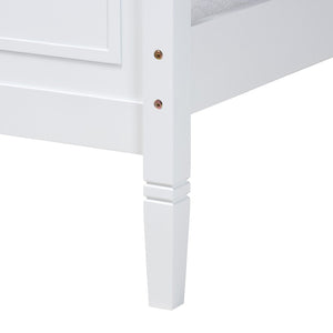 Baxton Studio Baxton Studio Mariana Twin Size Platform Bed - Classic White Wood Design with Storage & Comfort Mariana-White-Twin