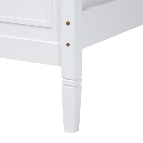 Baxton Studio Baxton Studio Mariana Twin Size Platform Bed - Classic White Wood Design with Storage & Comfort Mariana-White-Twin