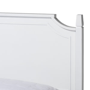 Baxton Studio Baxton Studio Mariana Classic White Wood Platform Bed with Elegant Design and Durable Support System Queen Mariana-White-Queen