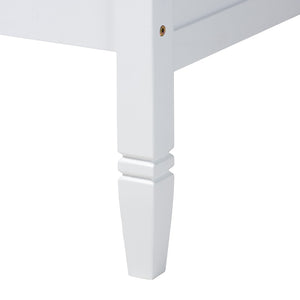 Baxton Studio Baxton Studio Elegant White Wood Daybed with Trundle for Effortless Overnight Guest Hosting Full Mariana-White-Daybed-Full