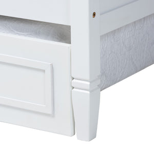 Baxton Studio Baxton Studio Mariana Classic White Wood Full Daybed with Twin Trundle for Stylish Sleep Solutions Mariana-White-Daybed-F/T