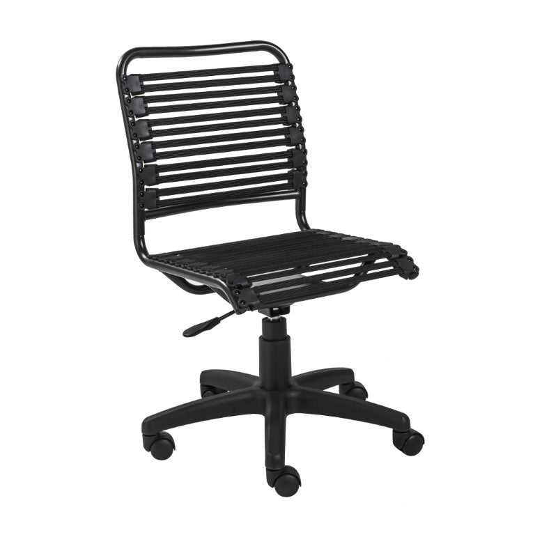 EuroStyle Allison Bungee Low Back Office Chair with Airflow Design for Modern Workspaces Black Graphite Black 12540BLK