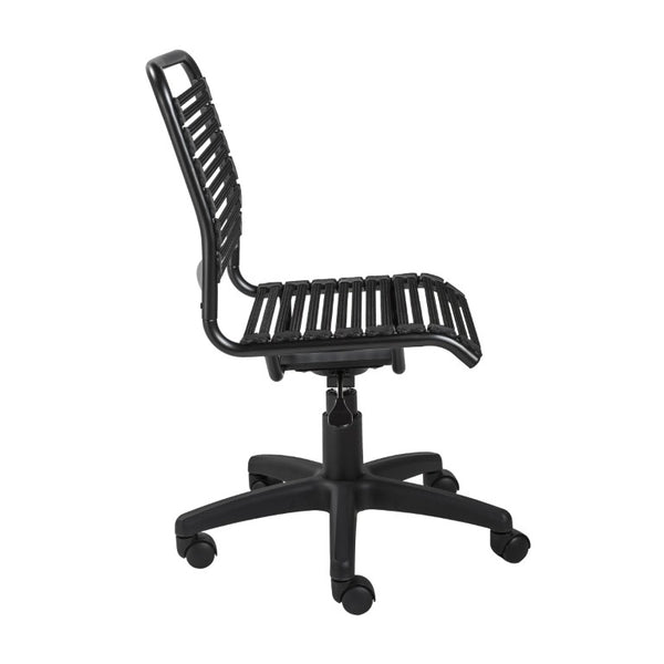 EuroStyle Allison Bungee Low Back Office Chair with Airflow Design for Modern Workspaces Black Graphite Black 12540BLK